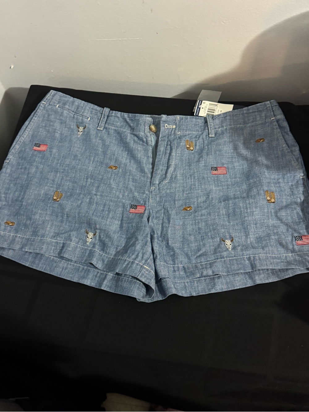 Polo by Ralph Lauren Light Blue Embroidered Chambray Shorts